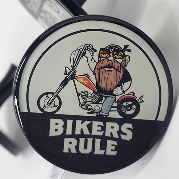 Lot of 3 BIKERS RULE Motocycle Chopper Cabinet Drawer Pull Knob Man‎ Cave - Picture 2 of 9